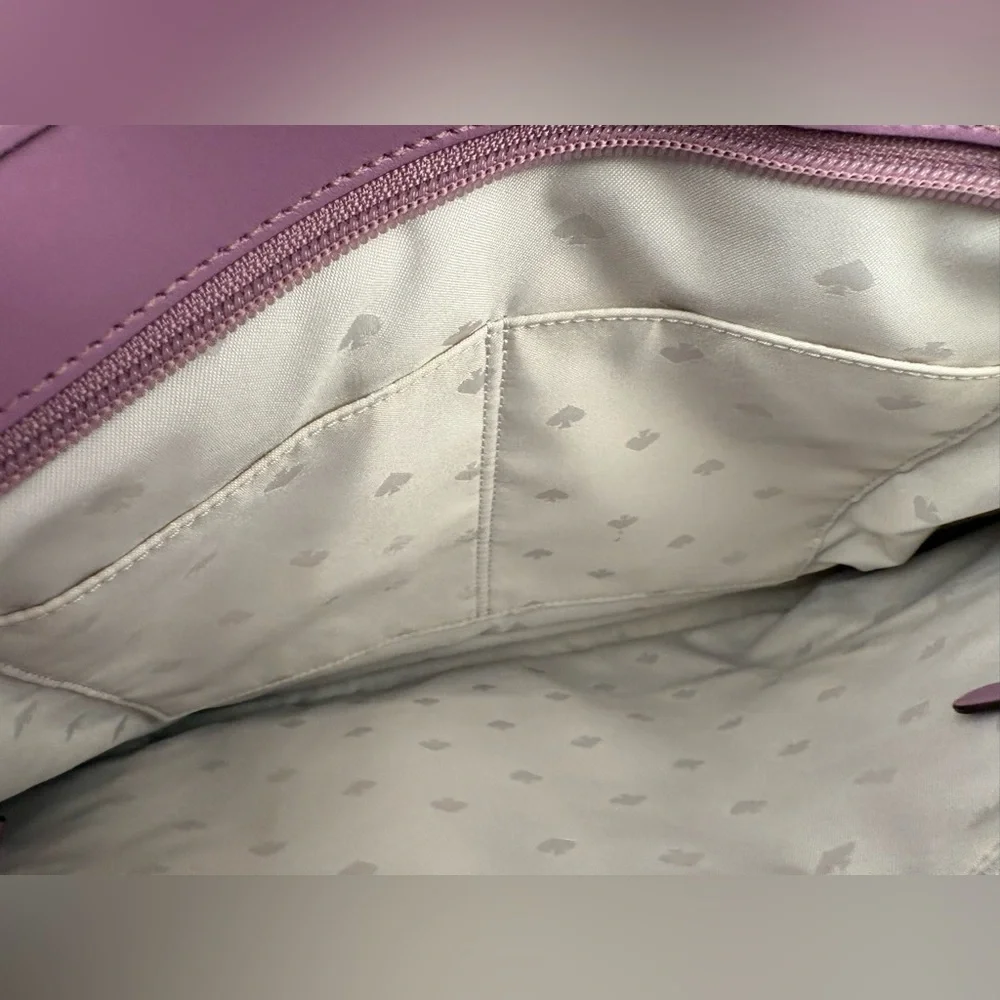 Kate Spade Kerri Medium Tote In Valerian Purple or Lilac Textured Leather